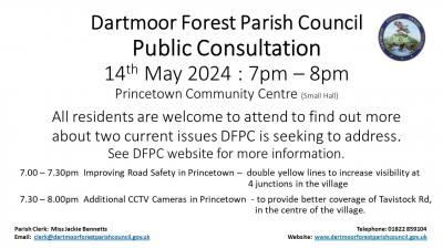 PUBLIC CONSULTATION  14th May 2024 7pm - 8pm 
